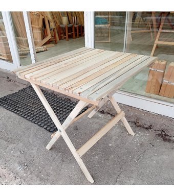 Woodmen Katlanabilir Kare Ahşap Bahçe Masası