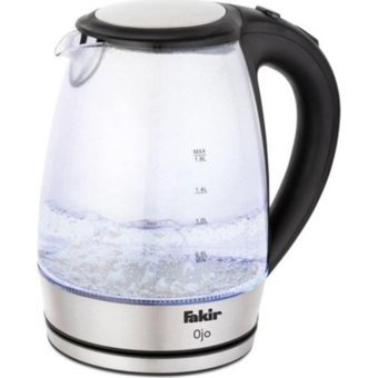 Fakir Ojo Cam 1.8 lt 2200 W Işıklı Klasik Siyah Kettle