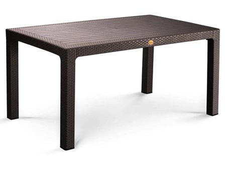 Nar Sokağı 90x150 cm Dikdörtgen Rattan Bahçe Masası