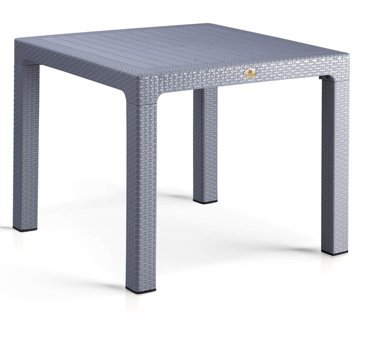 Bahex 90x90 cm Kare Rattan Bahçe Masası