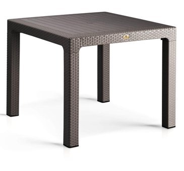 Bahex 90x90 cm Kare Rattan Bahçe Masası