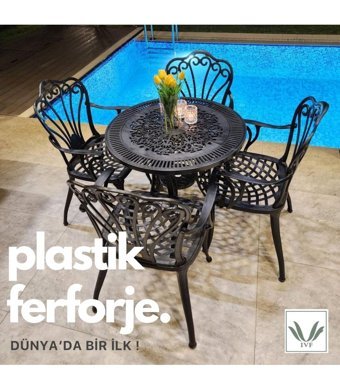 Formoutdoor Yuvarlak Plastik Bahçe Masası