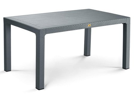 Bahex 90x150 cm Dikdörtgen Rattan Bahçe Masası