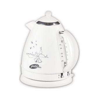Goldmaster İstanbul Paslanmaz Çelik 1.7 lt 2200 W Klasik Beyaz Kettle