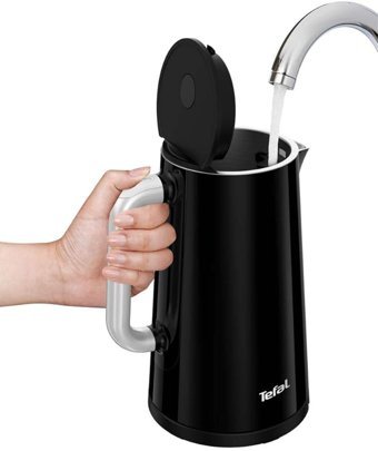 Tefal Display Smart & Light Digital Çelik 1.7 lt 2000 W Işıklı Klasik Siyah Kettle