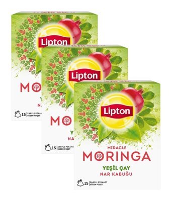 Lipton Nar Kabuğu - Yeşil Bitki Çayı 3 x 15 adet 22.5 gr