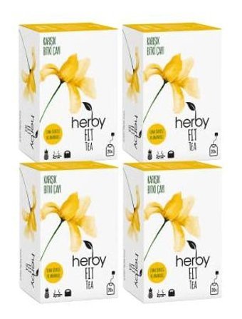 Herby Fit Ananaslı - Elma Sirkeli Bitki Çayı 4 x 80 adet 2 gr