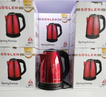 Süsler Ss-4110 Plastik 1.7 lt 2000 W Klasik Kırmızı Kettle