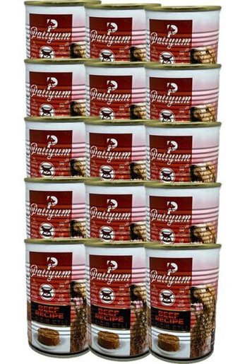 Patiyum Sığır Etli Yetişkin Yaş Köpek Maması 415 gr 15'li