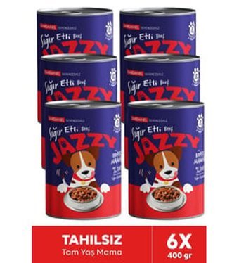 Dardanel Jazzy Sığır Etli Yaş Köpek Maması 400 gr 6'lı