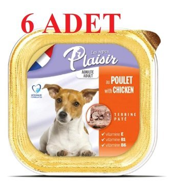 Plaisir Tavuklu Yetişkin Yaş Köpek Maması 150 gr 6'lı