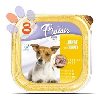 Plaisir Hindili Yetişkin Yaş Köpek Maması 150 gr 8'li