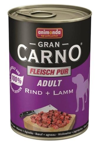 Animonda Gran Carno Kuzu-Sığır Etli Yetişkin Yaş Köpek Maması 400 gr