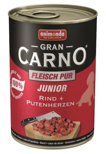 Animonda Gran Carno Sığır Etli-Yürek Yavru Yaş Köpek Maması 400 gr