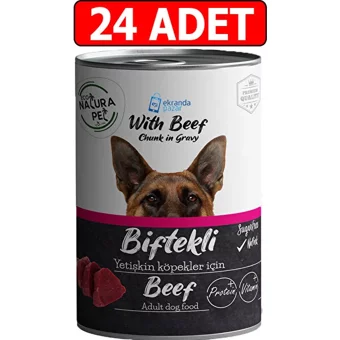 Eco Natura Pet Biftekli Yetişkin Yaş Köpek Maması 400 gr 24'lü
