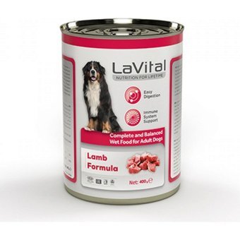 La Vital Kuzu Etli Yetişkin Yaş Köpek Maması 400 gr 4'lü