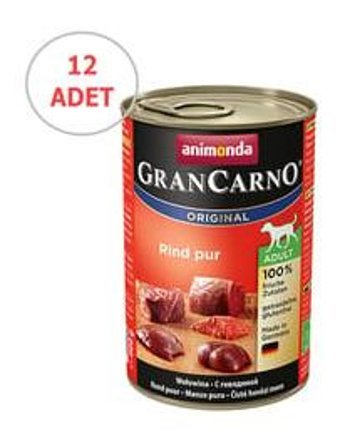 Animonda Gran Carno Biftekli Yetişkin Yaş Köpek Maması 400 gr 12'li