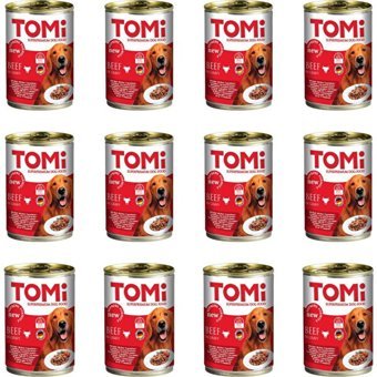 Tomi Sığır Etli Yaş Köpek Maması 400 gr 12'li