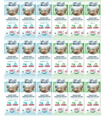 Fibril Karma 50 Yaprak 18'li Paket Islak Temizlik Mendili