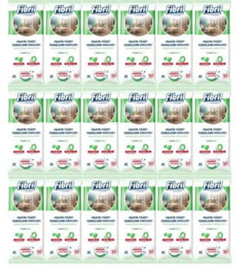 Fibril Temizlik Kokulu 50 Yaprak 18'li Paket Islak Temizlik Mendili