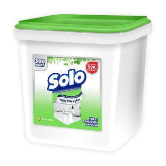 Solo Tüm Yüzeyler Kova 300 Yaprak Paket Islak Temizlik Mendili