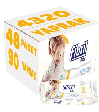 Fibril Baby Sensitive 90 Yaprak 48'li Paket Islak Havlu