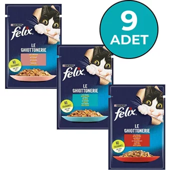 Felix Karışık Yetişkin Yaş Kedi Maması 9x85 gr