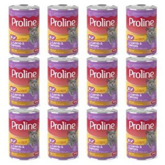 Proline Sebze-Kuzu Etli Yetişkin Yaş Kedi Maması 12x395 gr