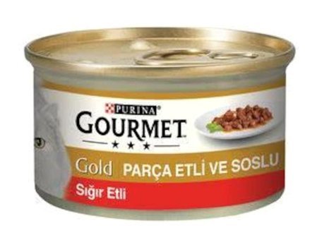 Gourmet Gold Sığır Eti Yetişkin Yaş Kedi Maması 24x85 gr