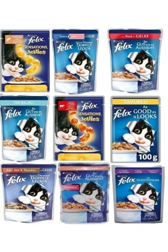 Felix Karışık Yetişkin Yaş Kedi Maması 28x85 gr