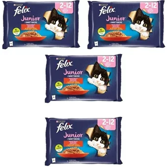 Felix Sığır Eti-Tavuk Yavru Yaş Kedi Maması 16x85 gr