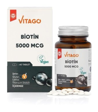 Vitago Premium Biotin 5000 Mcg 60 Tablet