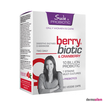 Suda Probiotic Berrybiotic Cranberry Takviye Edici Gıda 60 Kapsül