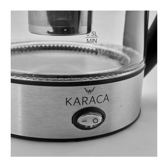 Karaca Cam 1.7 lt 2200 w Işıklı Klasik Şeffaf Kettle