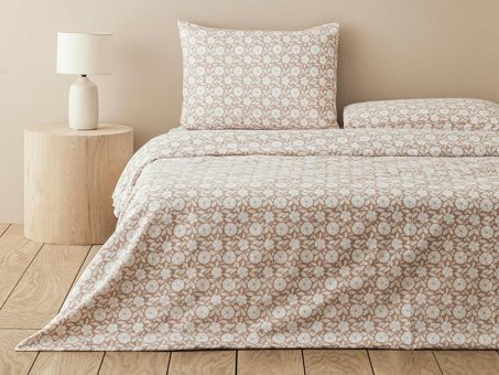 English Home Parterre Kolay Ütülenir Çift Kişilik Nevresim Takımı Gül Kurusu