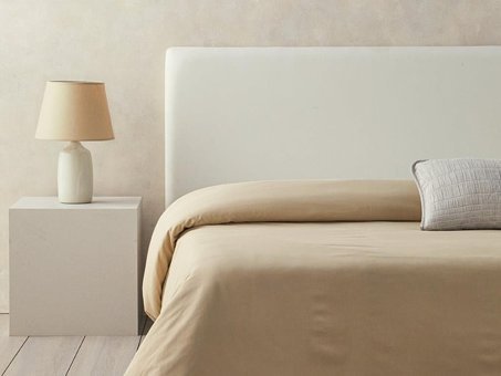 English Home Pure Pamuklu Çift Kişilik Nevresim Kahve Köpüğü