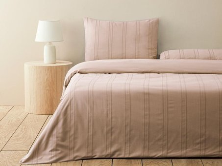 English Home Fancy Premium Soft Cotton Çift Kişilik Nevresim Takımı Gül Kurusu