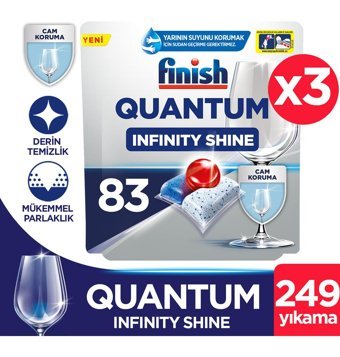 Finish Quantum Infinity Shine Tablet Bulaşık Makinesi Deterjanı 3x83 Adet