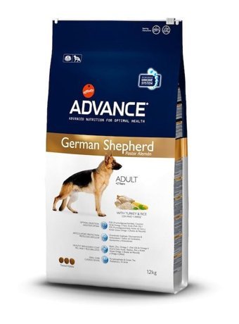 Advance German Shepherd Hindi Etli Pirinçli Büyük Irk Yetişkin Kuru Köpek Maması 12 kg