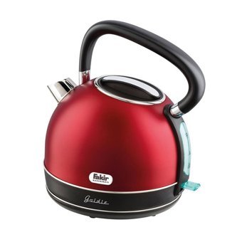 Fakir Goldie Çelik 1.7 lt 2200 W Işıklı Retro Kırmızı Kettle