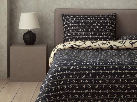 English Home Vinette Baskılı Soft Cotton Tek Kişilik Nevresim Seti Bej