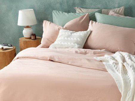 English Home Novella Premium Soft Cotton Tek Kişilik Nevresim Takımı Gül Kurusu