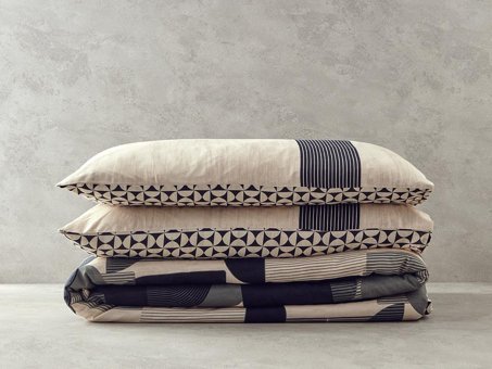 English Home Geodesic Baskılı Soft Cotton Tek Kişilik Nevresim Seti Antrasit - Yeşil