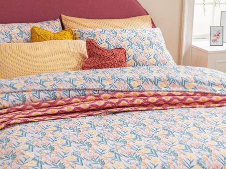 English Home Joyous Florets Kolay Ütülenir Tek Kişilik Nevresim Açık Pembe