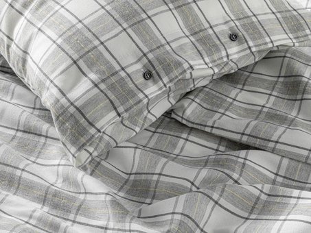 English Home Cozy Plaid Winter Soft Tek Kişilik Nevresim Takımı Gri