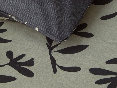 English Home Vinette Baskılı Soft Cotton Tek Kişilik Nevresim Seti Yeşil