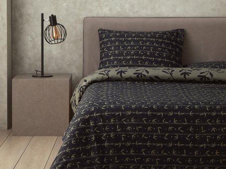 English Home Vinette Baskılı Soft Cotton Tek Kişilik Nevresim Seti Yeşil