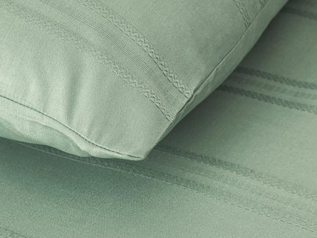 English Home Fancy Premium Soft Cotton Tek Kişilik Nevresim Takımı Seledon