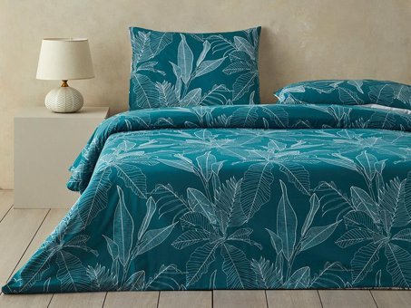 English Home Exotic Toile Tek Kişilik Nevresim Seti Lacivert – Yeşil