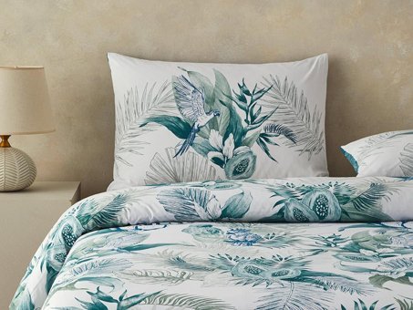 English Home Exotic Toile Tek Kişilik Nevresim Seti Lacivert – Yeşil